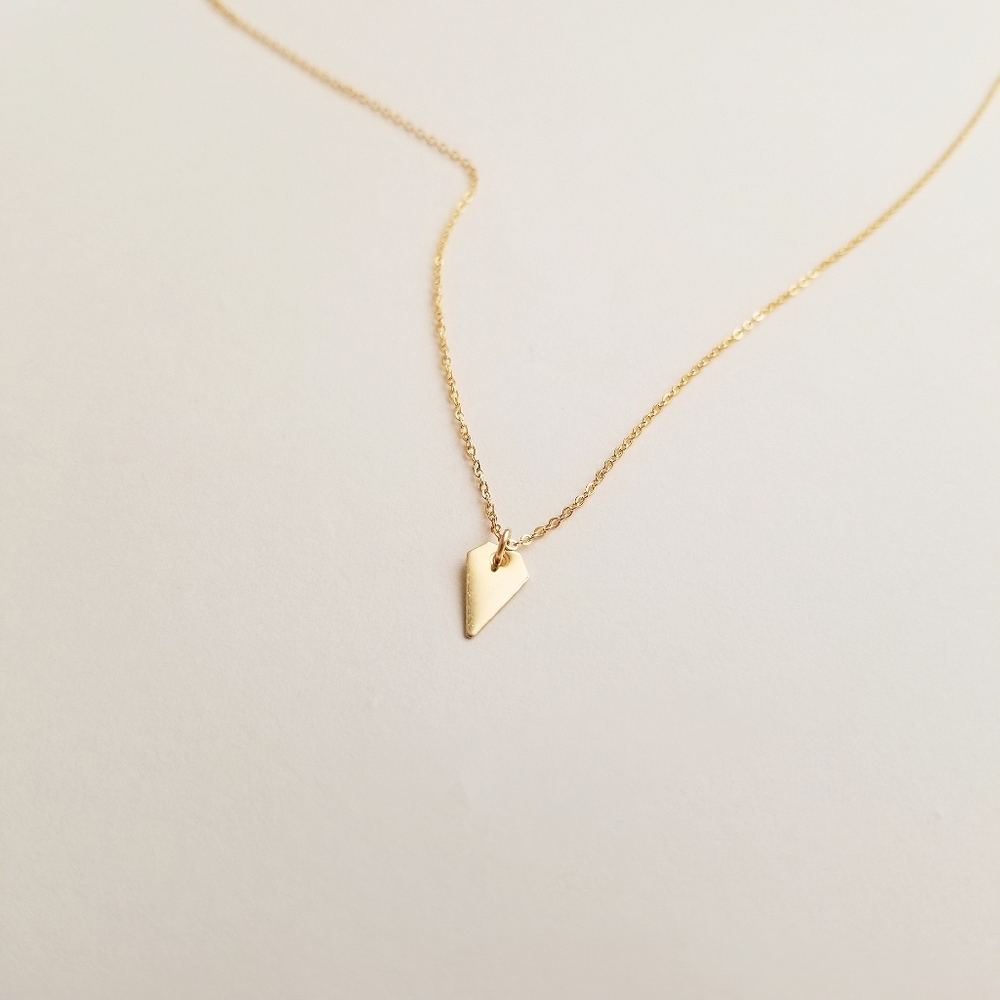Dainty Delicate Minimal Gold Filled Necklace - Picture 3 of 4